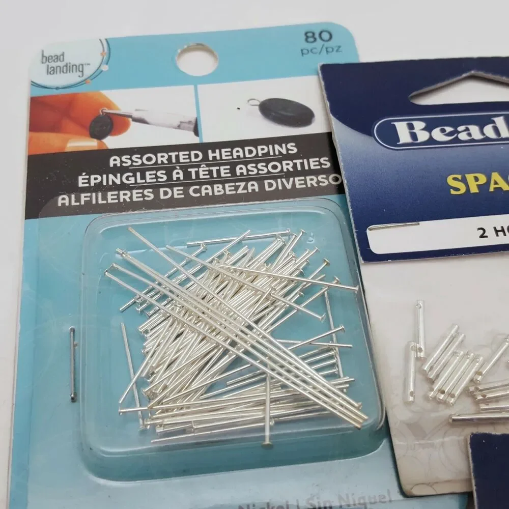 4 Package Lot Of Jewelry Making Supplies Spacers & Headpins